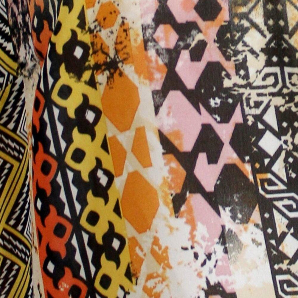 Unique Spectrum Tribal Patterned Rust Blouse Meta… - image 7